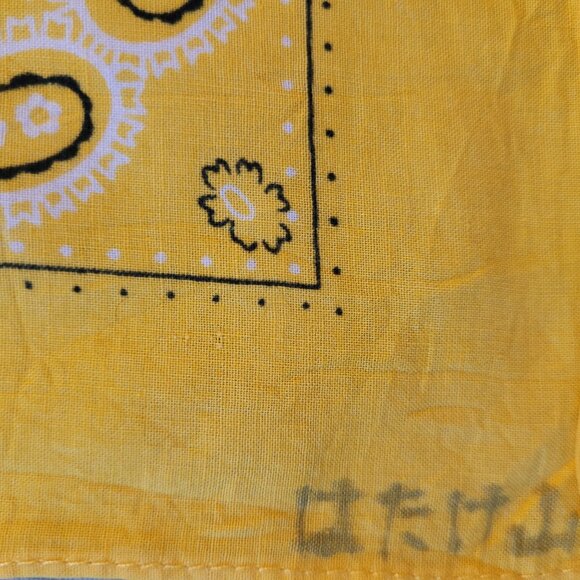 3 Vintage Paisley Bandanas Yellow Red Navy Blue Classic Paisley - Picture 2 of 5